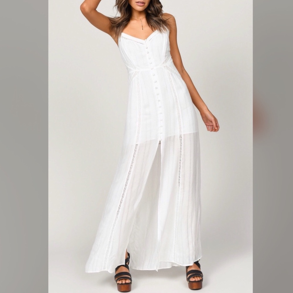 Low Back Maxi Dress- White